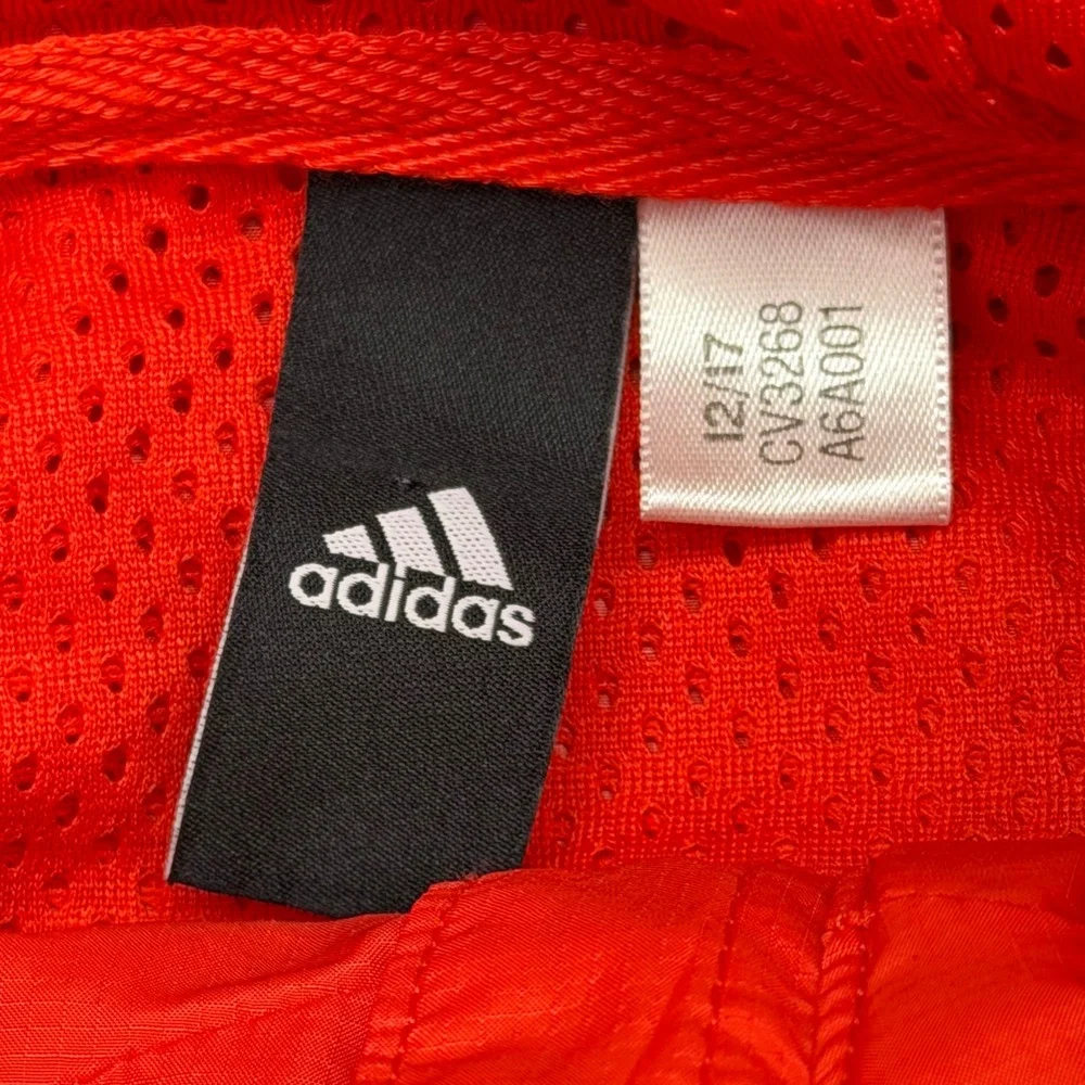 Adidas CV3268 Mens Size Large ID Woven Shell Red/Grey‎ Hooded Windbreaker Jacket